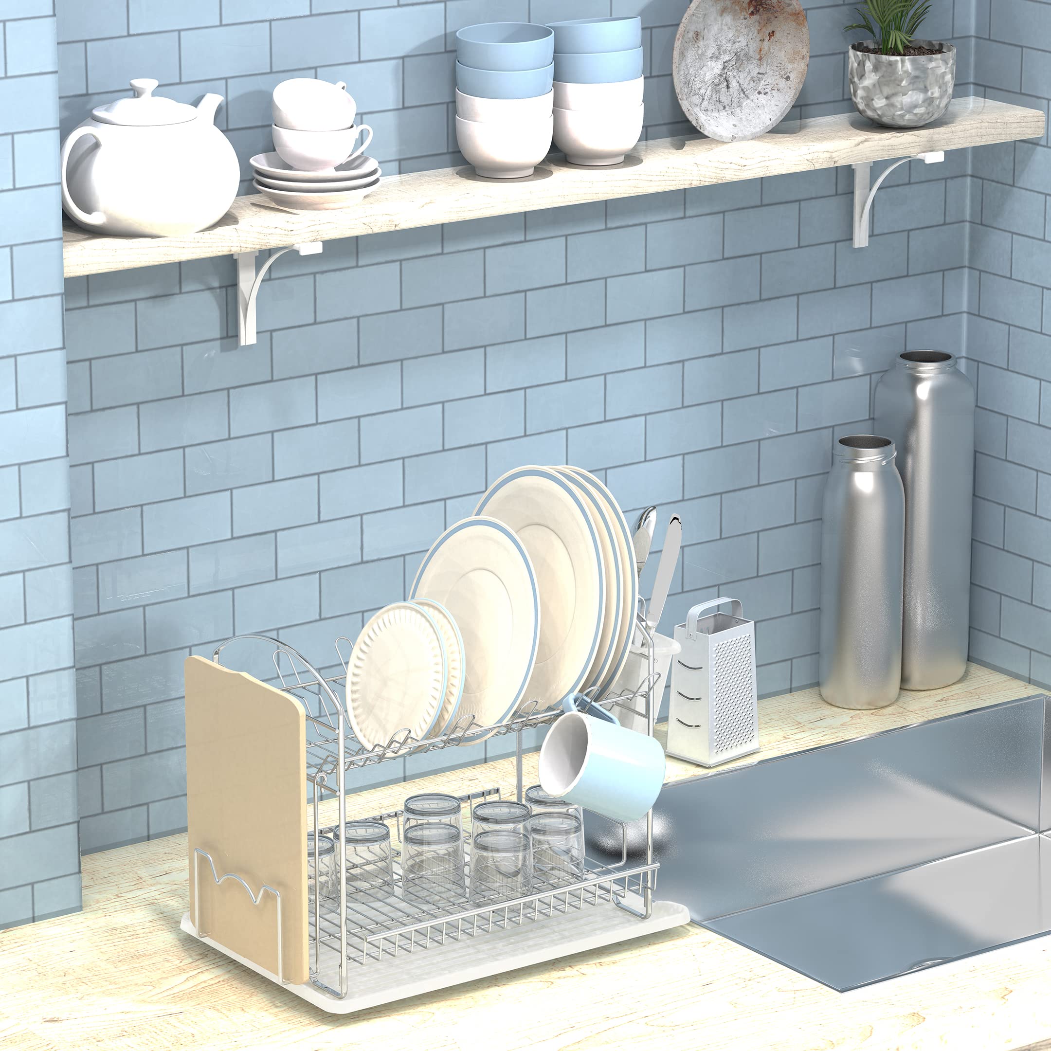 Simple Houseware dimensions guide helps plan rack placement on counters