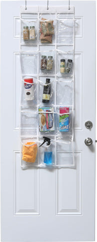 Simple Houseware door-hanging storage install with hooks for fast setup