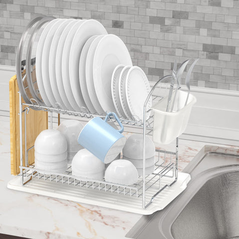 Simple Houseware drainboard side-opening design allows efficient water disposal