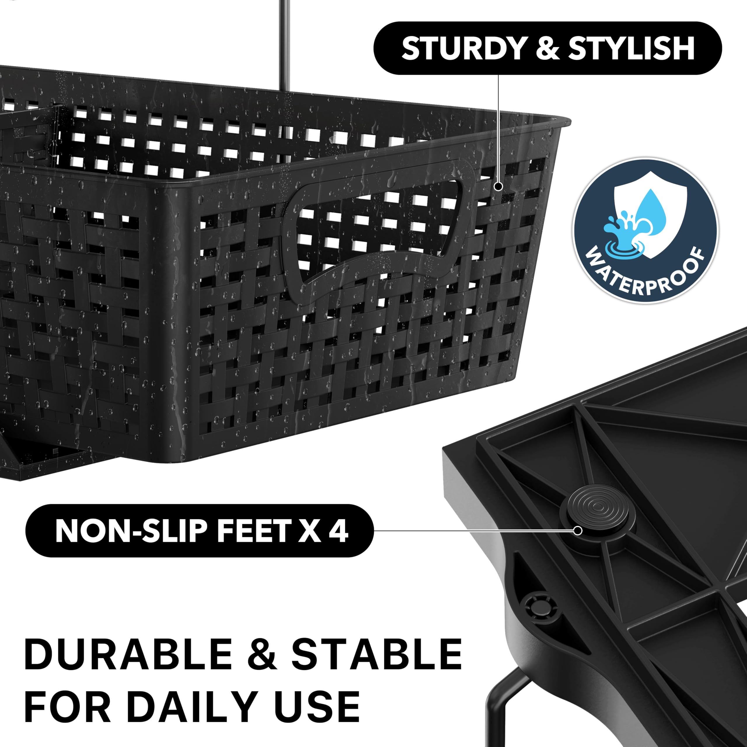 Simple Houseware durable weave design resists humidity while remaining stylish.