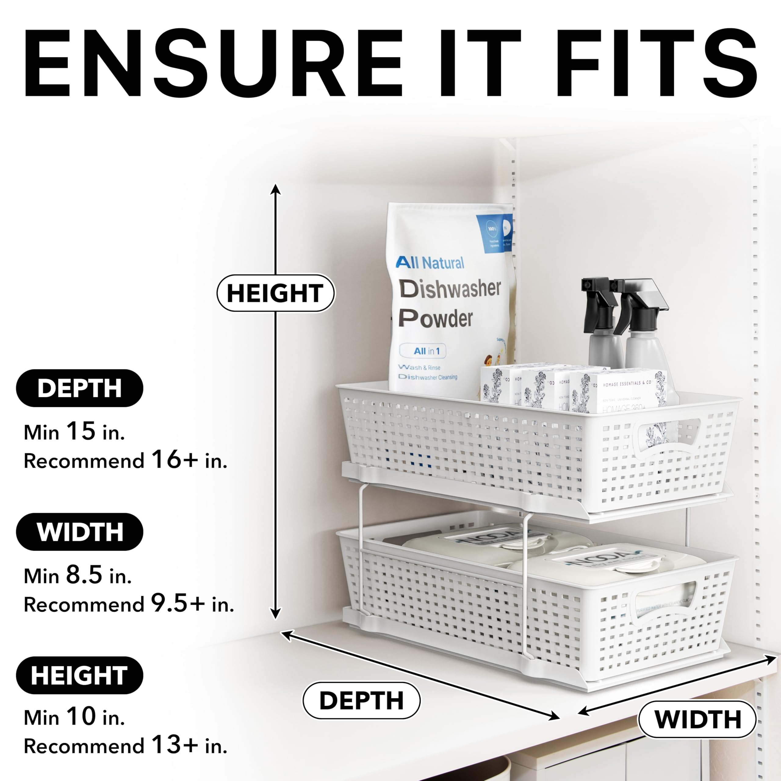 Simple Houseware durable weave texture withstands humidity in bathrooms