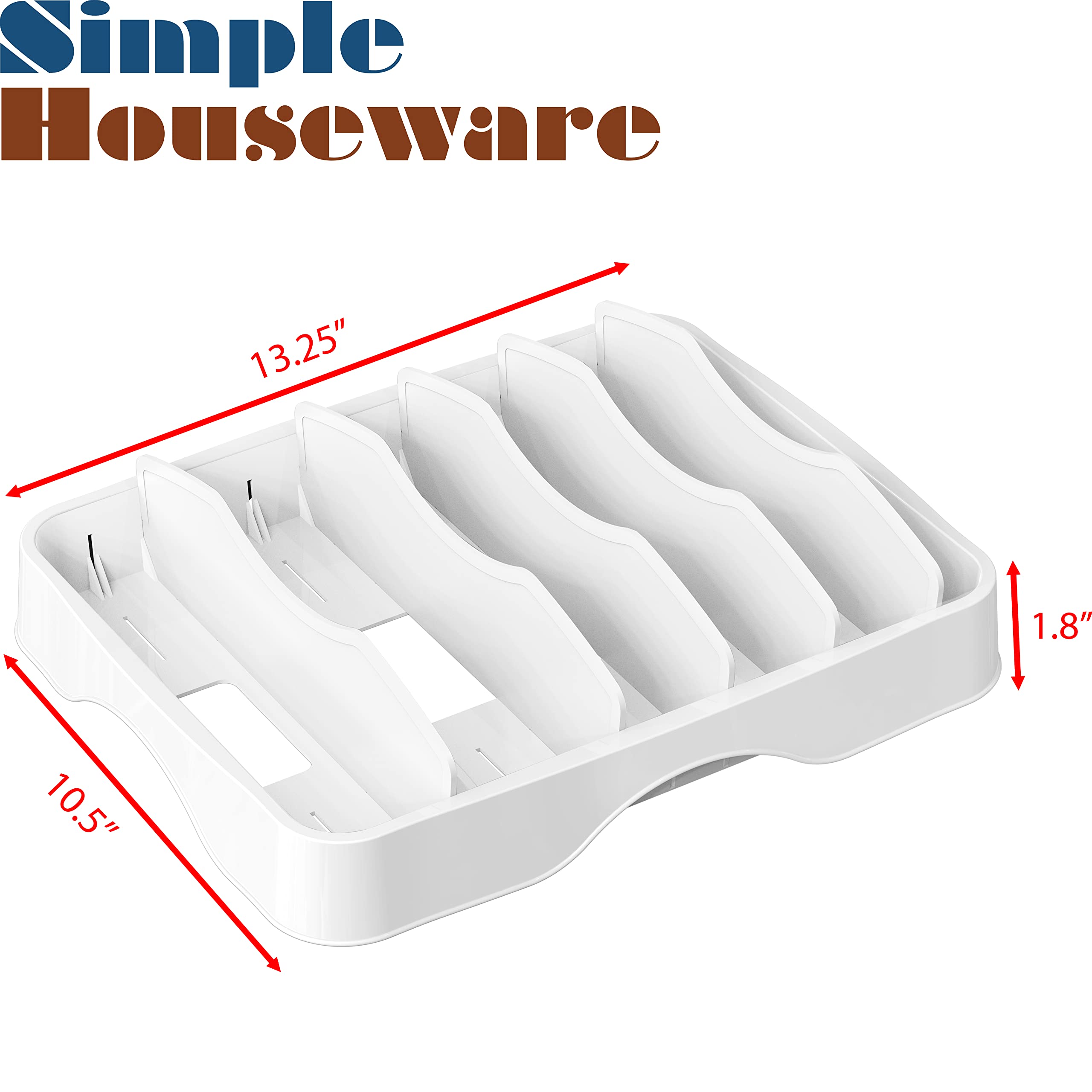 Simple Houseware lid storage organizer keeps pantry tidy