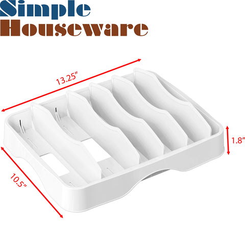 Simple Houseware lid storage organizer keeps pantry tidy
