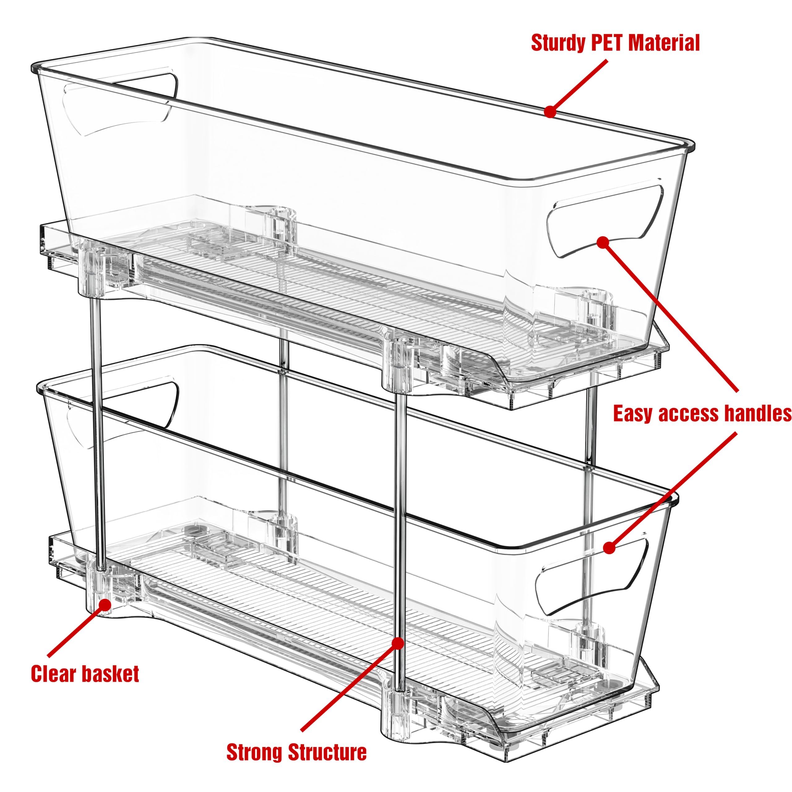 Simple Houseware easy-assembly unit requiring no tools for setup.