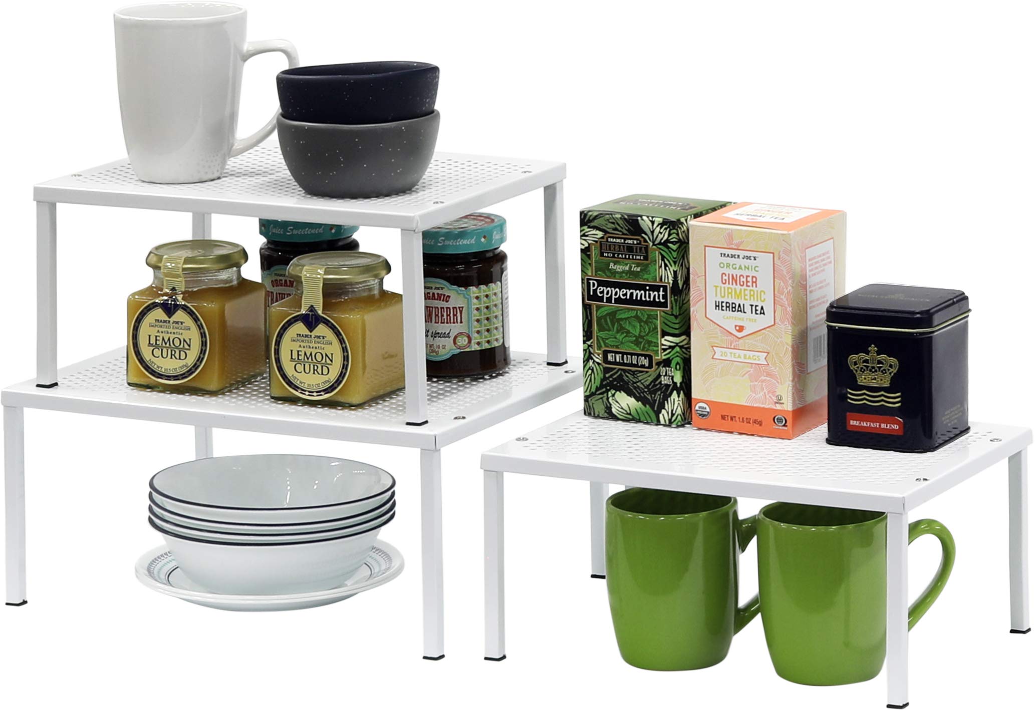 Simple Houseware perforated metal shelf closeup highlights sturdy construction and airflow.
