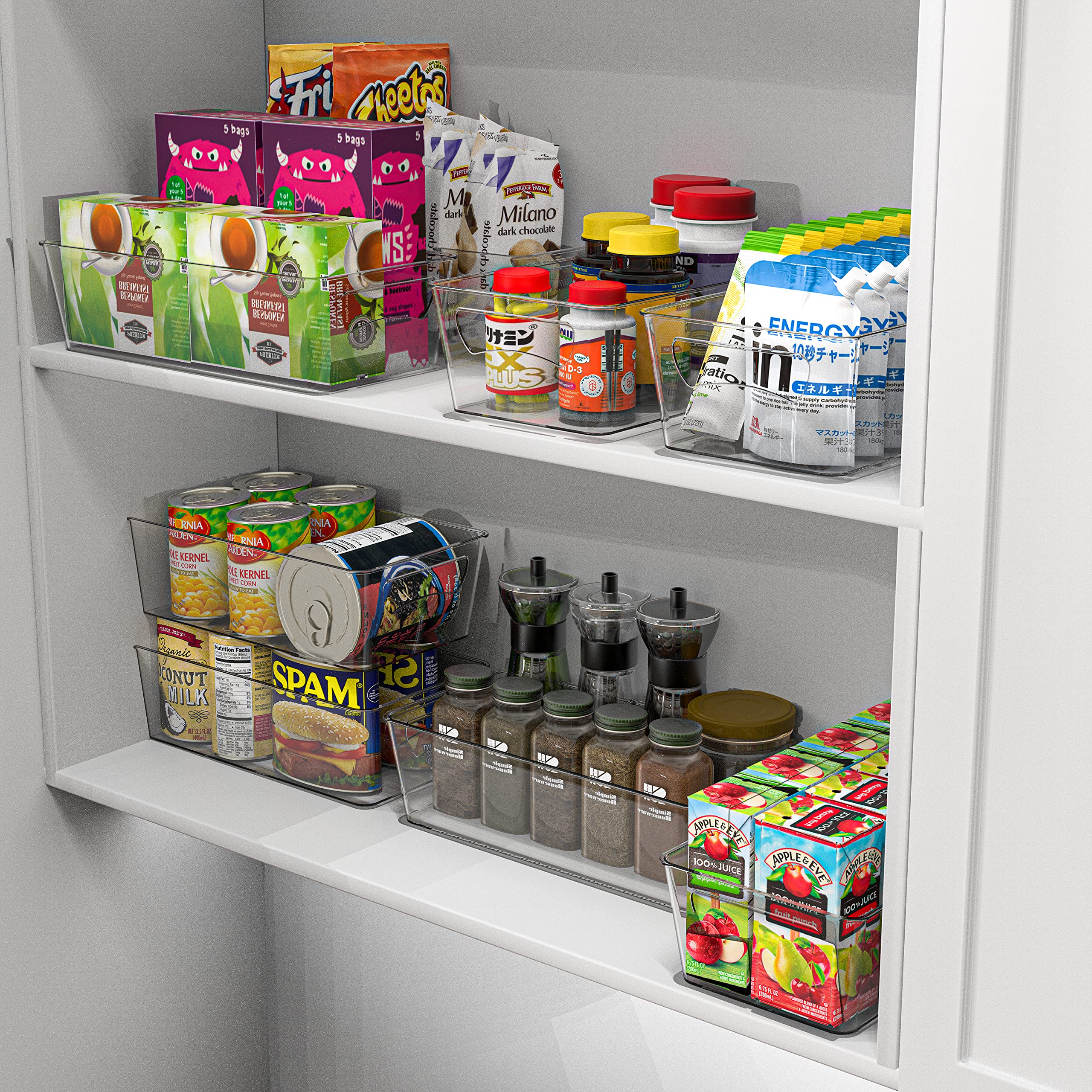 Simple Houseware freezer organizer bin space-maximization helps maximize fridge capacity and reduce clutter.
