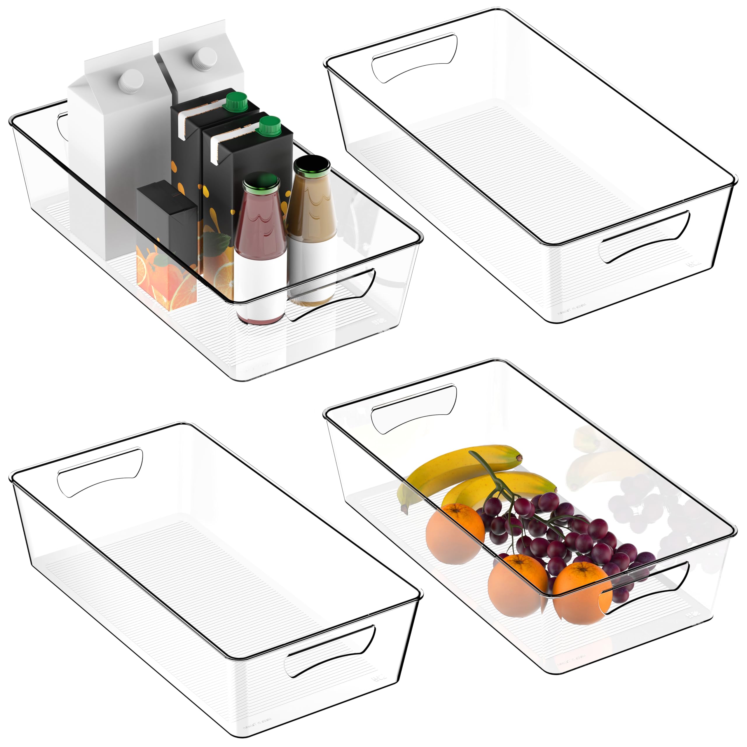 Kitchen storage with Simple Houseware bins maximizing flexible spaces