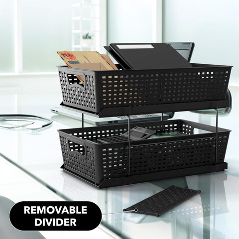 Simple Houseware versatile organizer for bathrooms and kitchens with lightweight items.