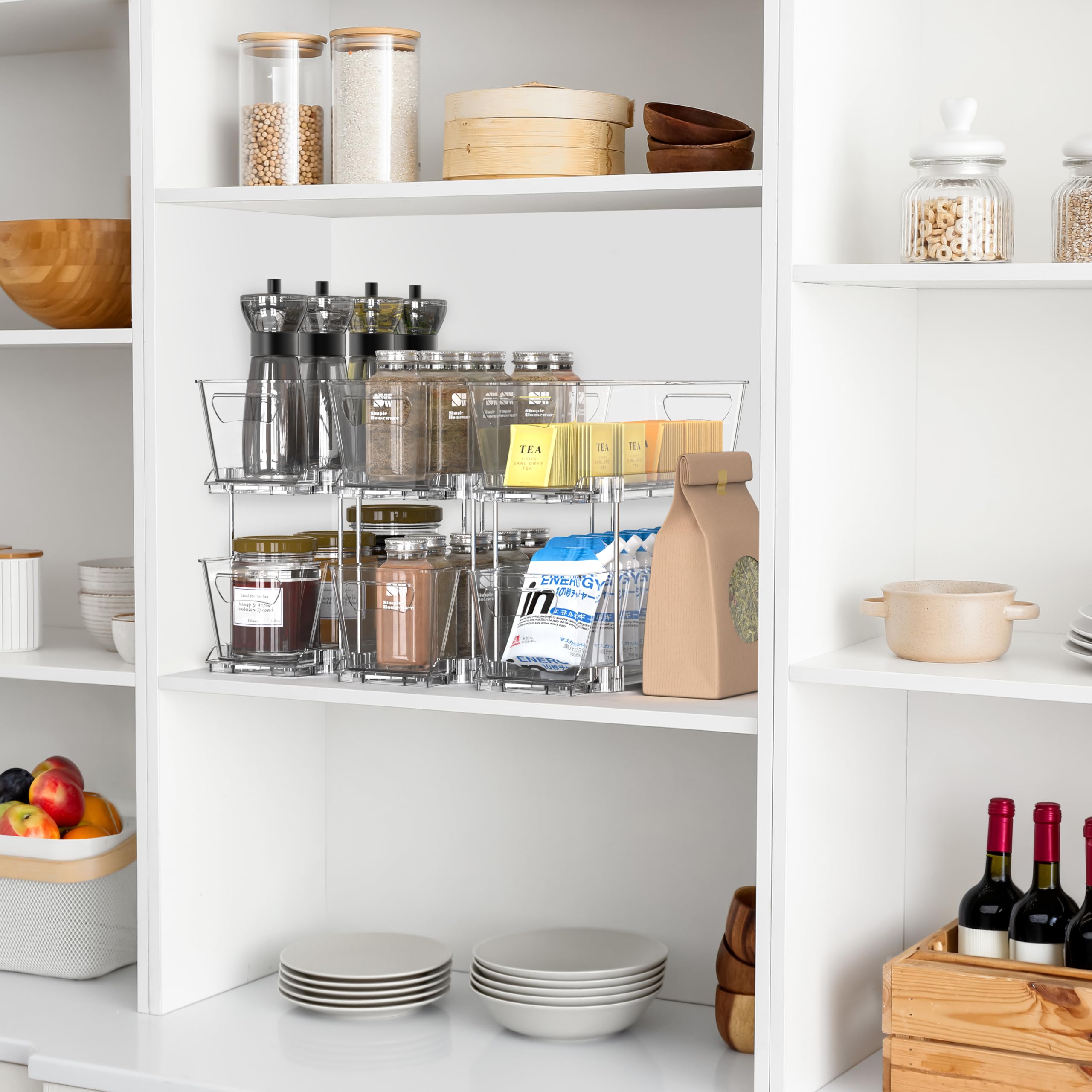 Simple Houseware shows the 14-inch footprint for narrow spaces.