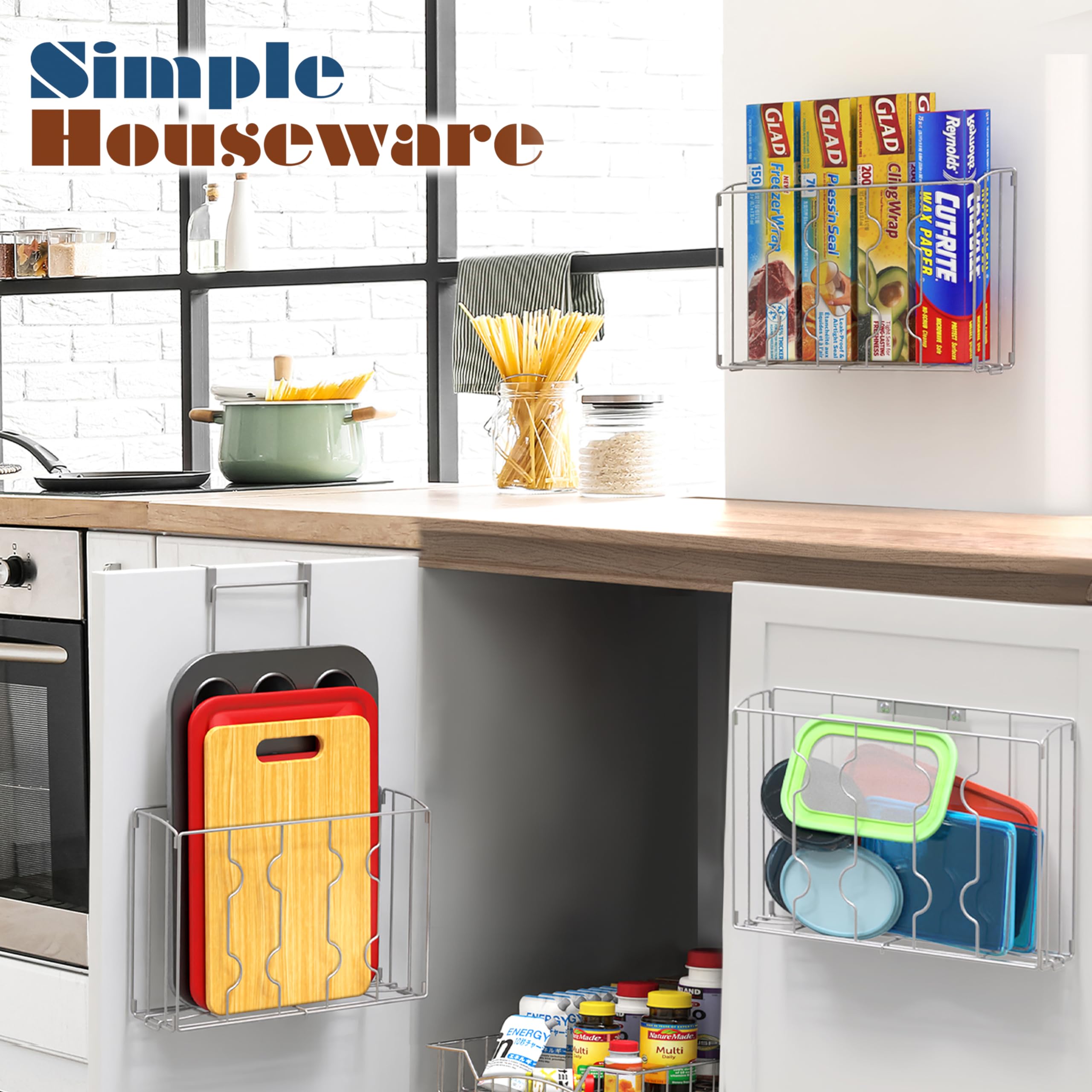 Simple Houseware door-hanging design, side rail visible for quick access.