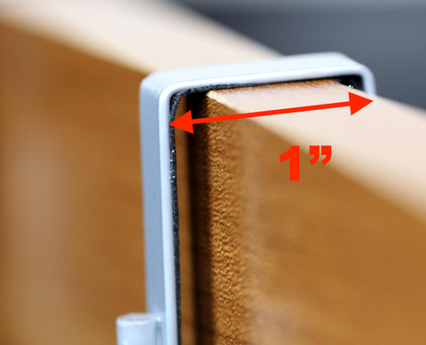Simple Houseware over cabinet door organizer, top view, shows slim profile for compact spaces.