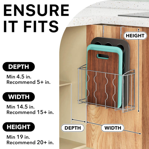 Simple Houseware wall-mounted option adds vertical storage in kitchen or bath