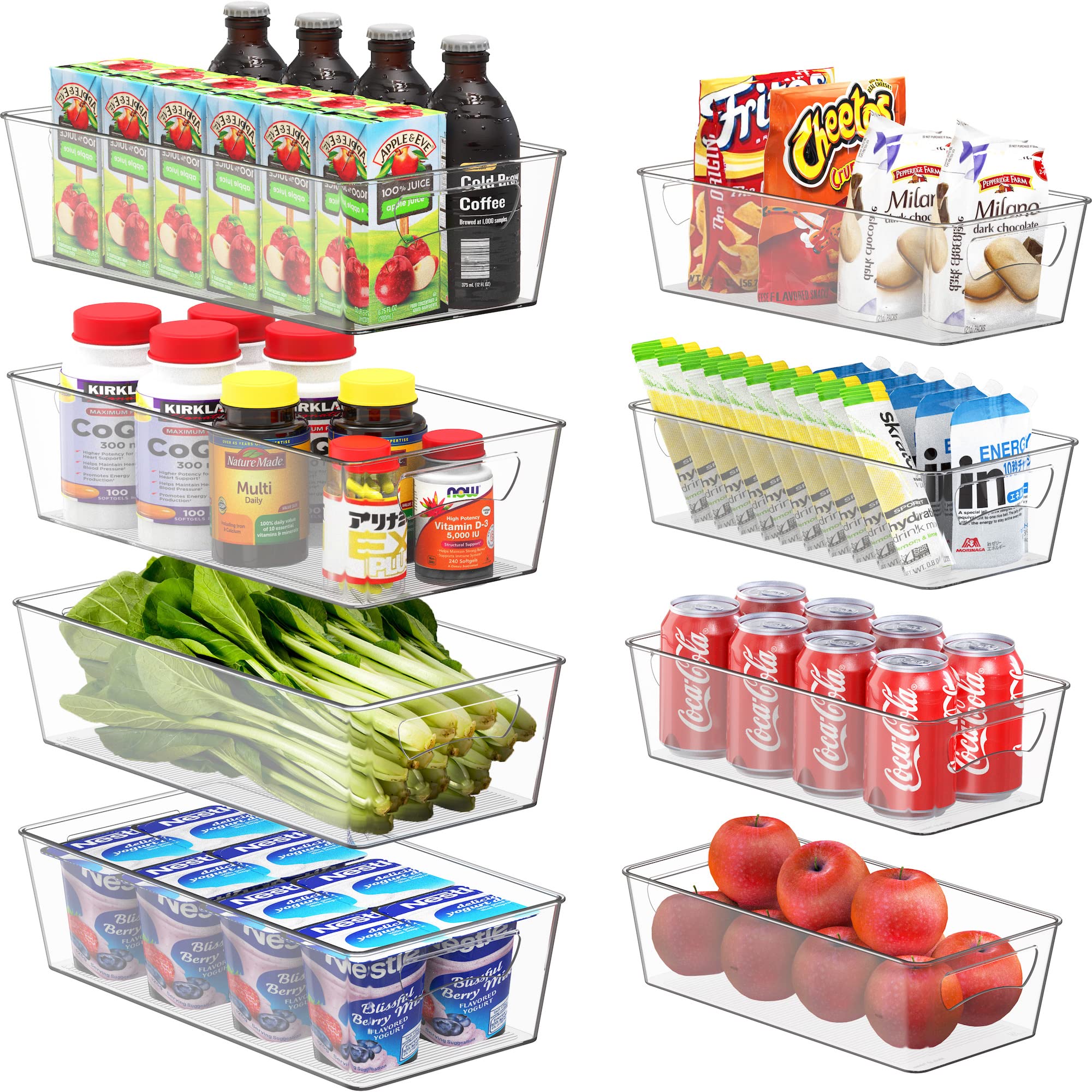 Simple Houseware large pantry bin in fridge showing clear organization and easy access