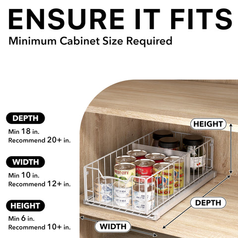 Simple Houseware divider inside the basket helps separate items for quick picking.
