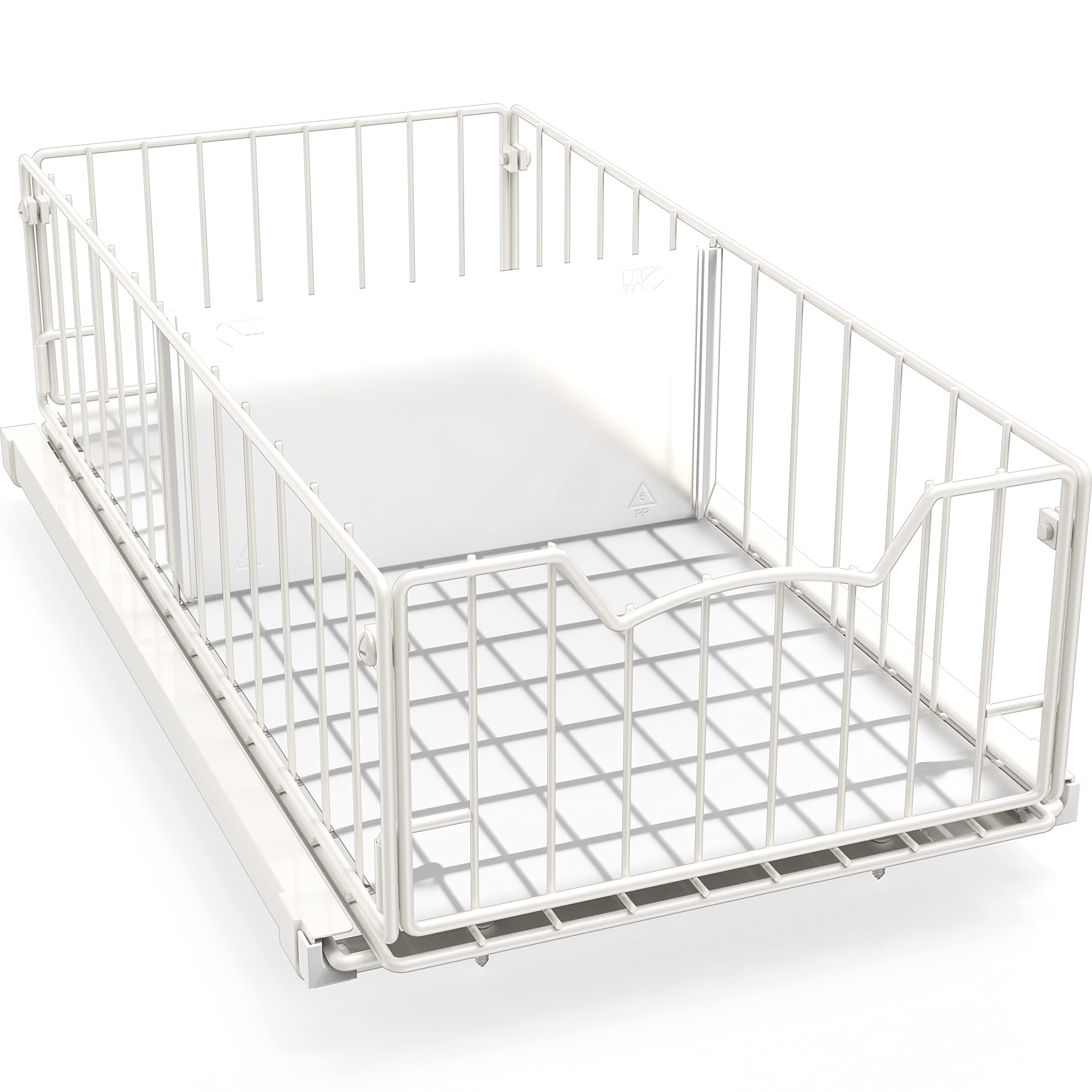 Simple Houseware pull-out basket front view for easy cabinet access and organized shelves.