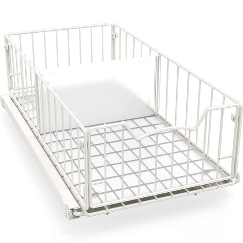Simple Houseware pull-out basket front view for easy cabinet access and organized shelves.