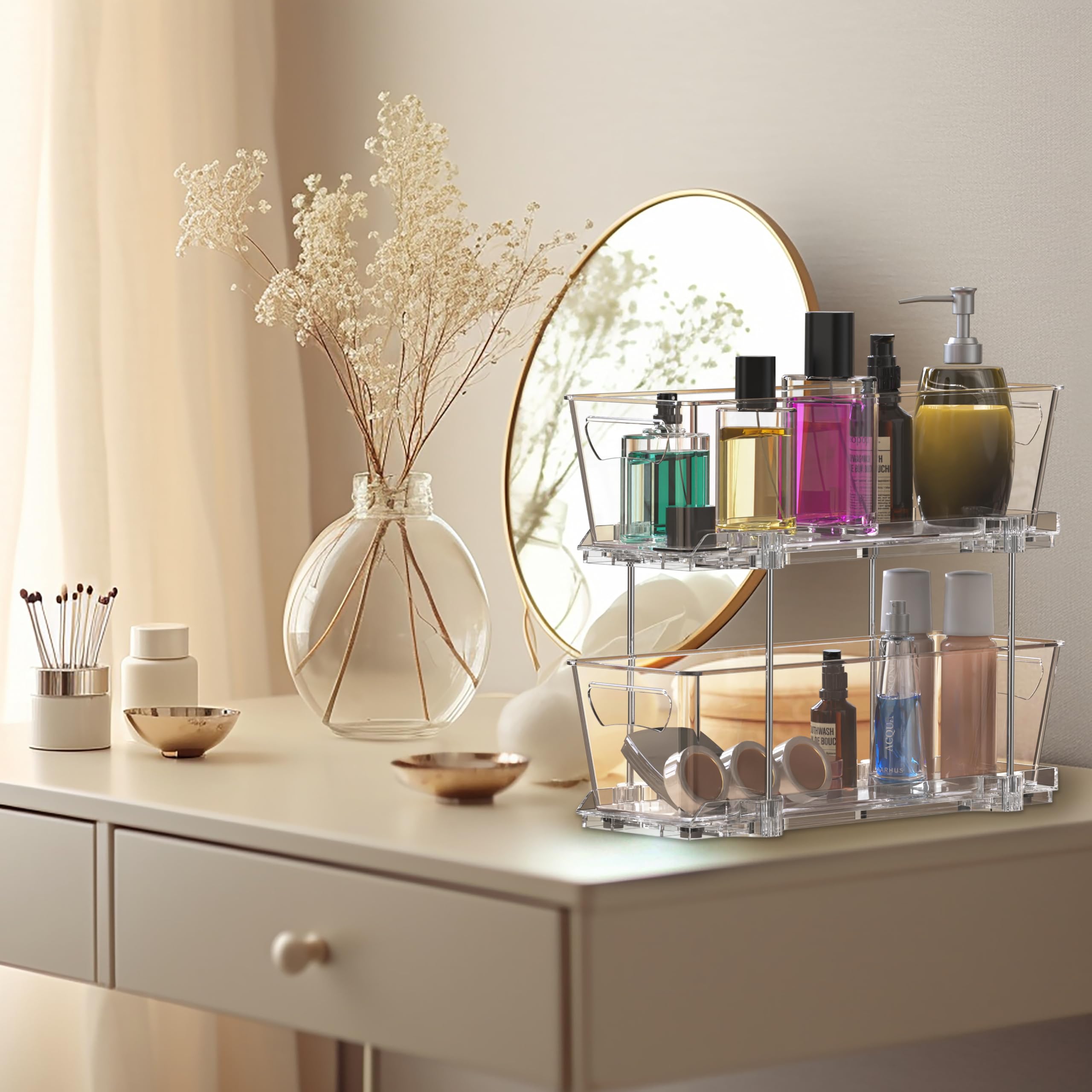 Simple Houseware pull-out organizer with clear front for quick visibility.