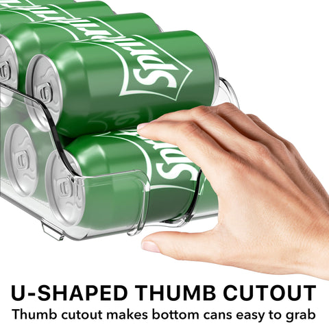 Simple Houseware Soda Can Organizer clear plastic design for quick visibility
