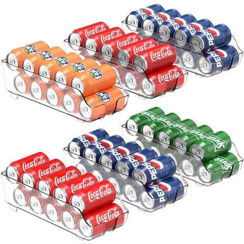 Simple Houseware Soda Can Organizer front view showing easy access in the fridge