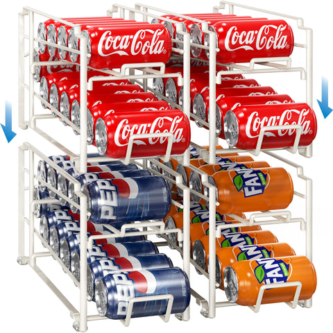Simple Houseware soda can organizer front view shows accessible beverage display.