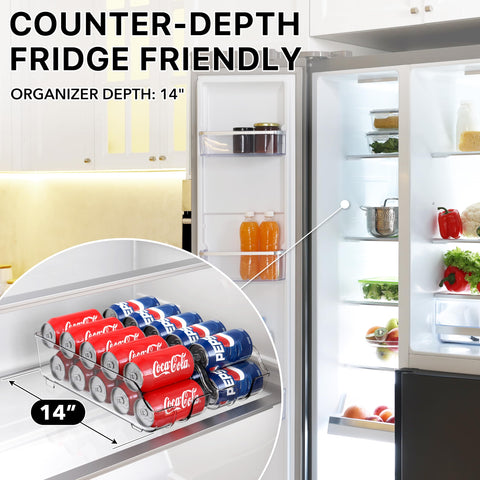 Simple Houseware Soda Can Organizer set of four, ideal for fridge and pantry organization