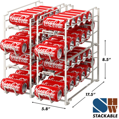 Simple Houseware soda can organizer stackable design demonstrates compact, scalable storage.