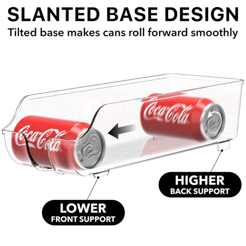Simple Houseware Soda Can Organizer U-shaped front for quick reach