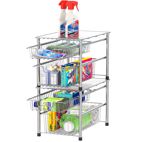 Simple Houseware two-drawers design for organized pantry, bathroom, or office supplies