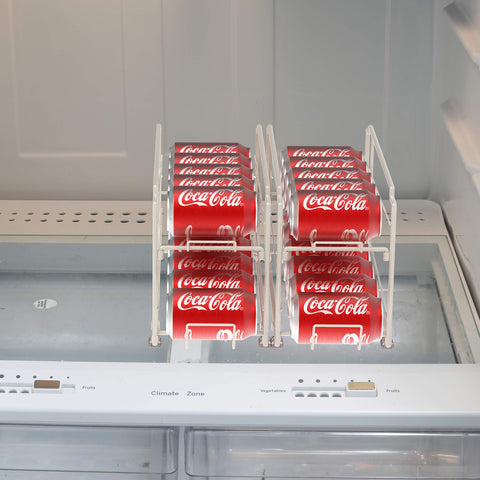 Simple Houseware white-coated rack complements modern kitchens while neatly storing cans.