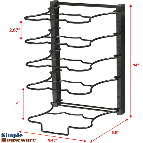 Sturdy steel construction with a classic black coating enhances kitchen organization.