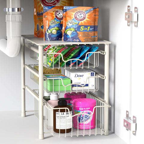 Simple Houseware top surface area for additional storage or display in any room.