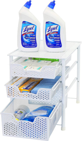 Simple Houseware top-surface storage holds essentials for quick access
