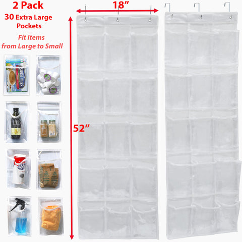 Simple Houseware two-pack hanging organizers maximize storage while keeping items visible