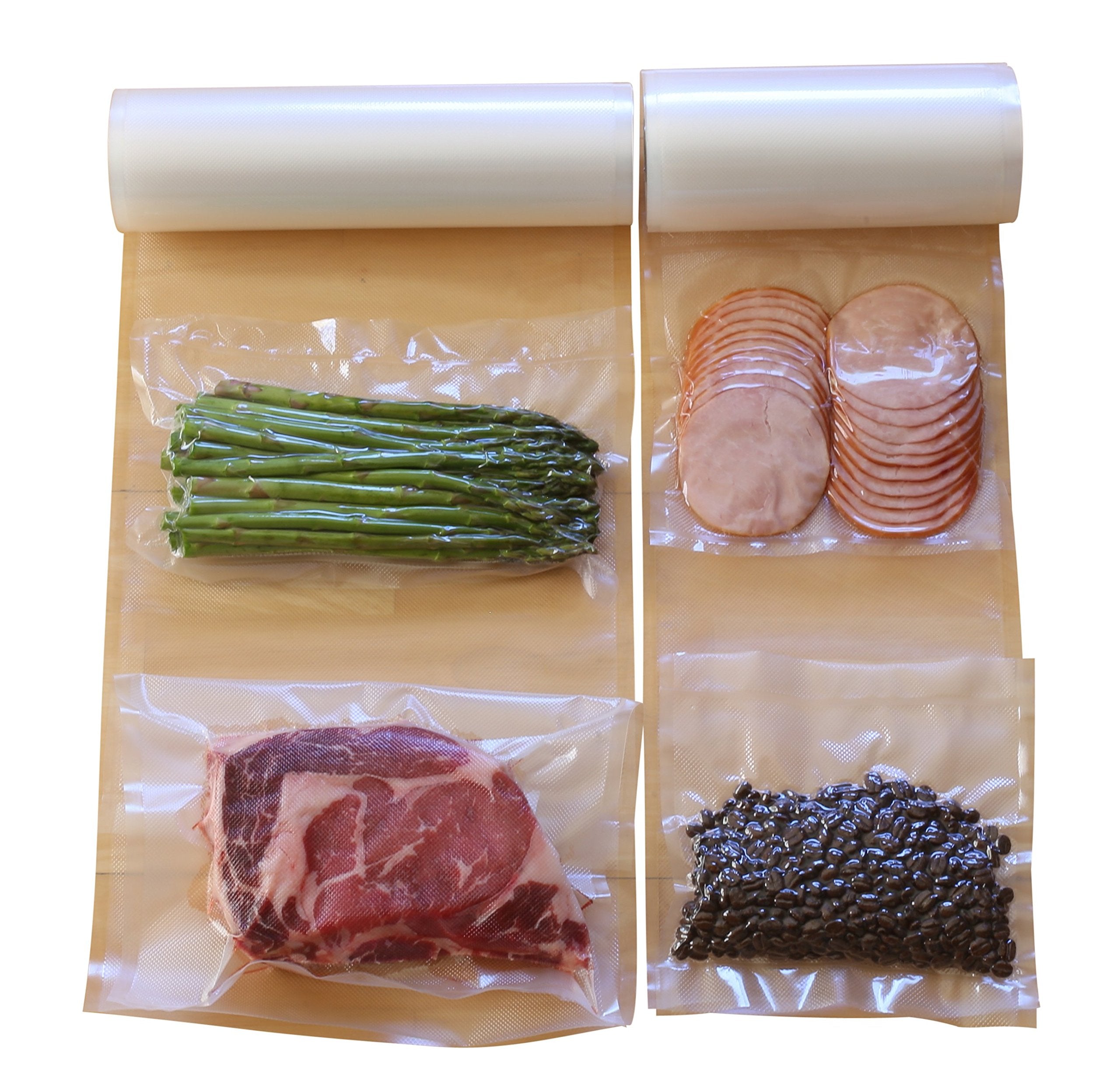 Simple Houseware vacuum sealer bag sealing in action demonstrates secure, portioned packaging.