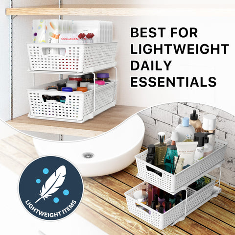Simple Houseware versatile under-sink fit for cabinets or countertops
