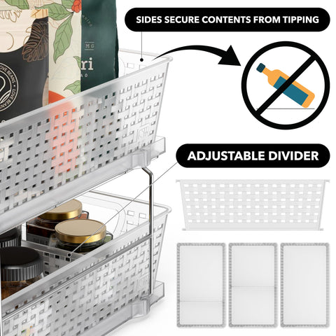 Simple Houseware weaved basket adds bold design to storage spaces.
