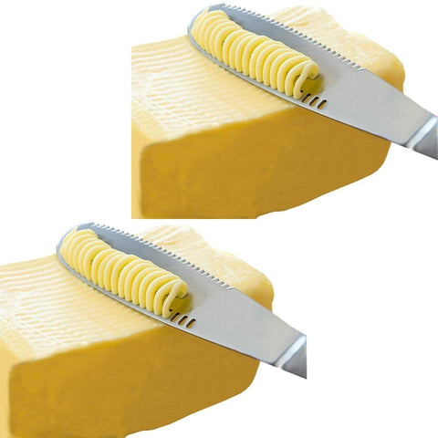Simple preading butter spreader on toast for smooth, even butter coverage.