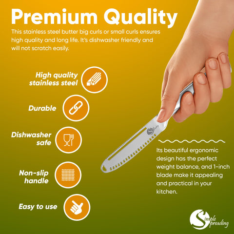 Simple preading Magic ergonomic handle supports comfortable spreading and curling tasks