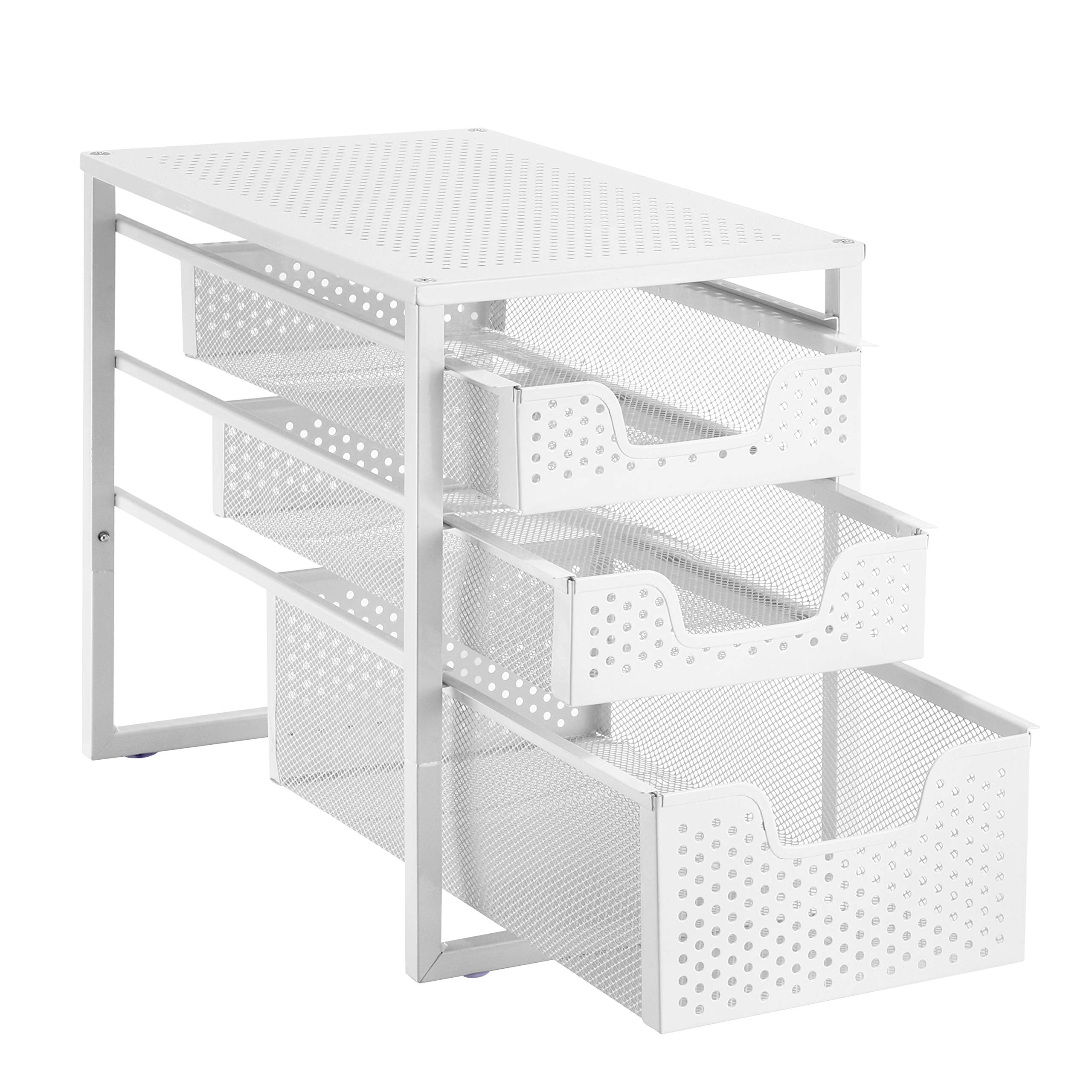 Simple Trending 3-Tier under-sink organizer with sliding drawer for easy access.