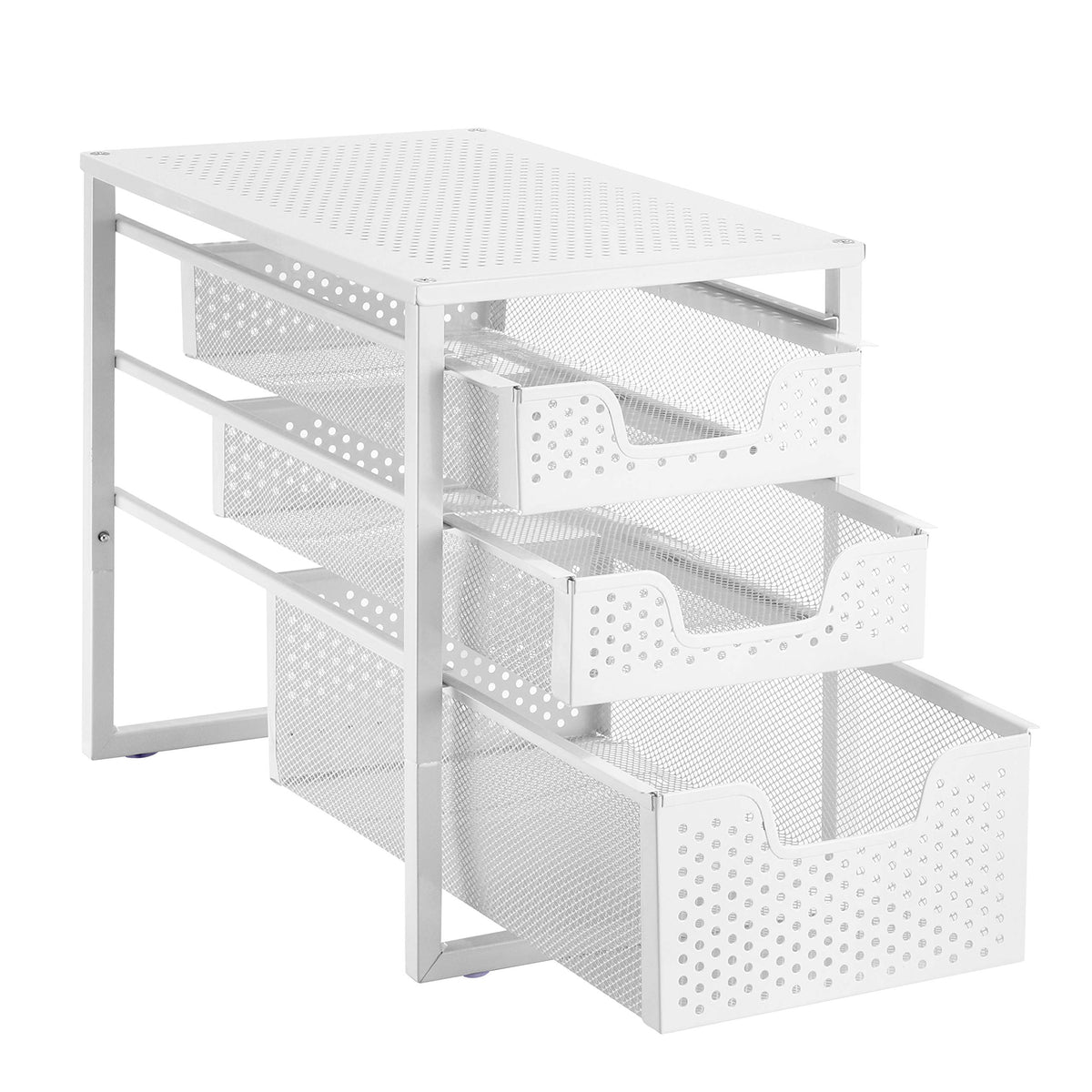Simple Trending 3-Tier under-sink organizer with sliding drawer for easy access.