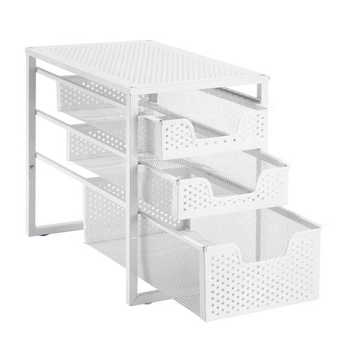 Simple Trending 3-Tier under-sink organizer with sliding drawer for easy access.