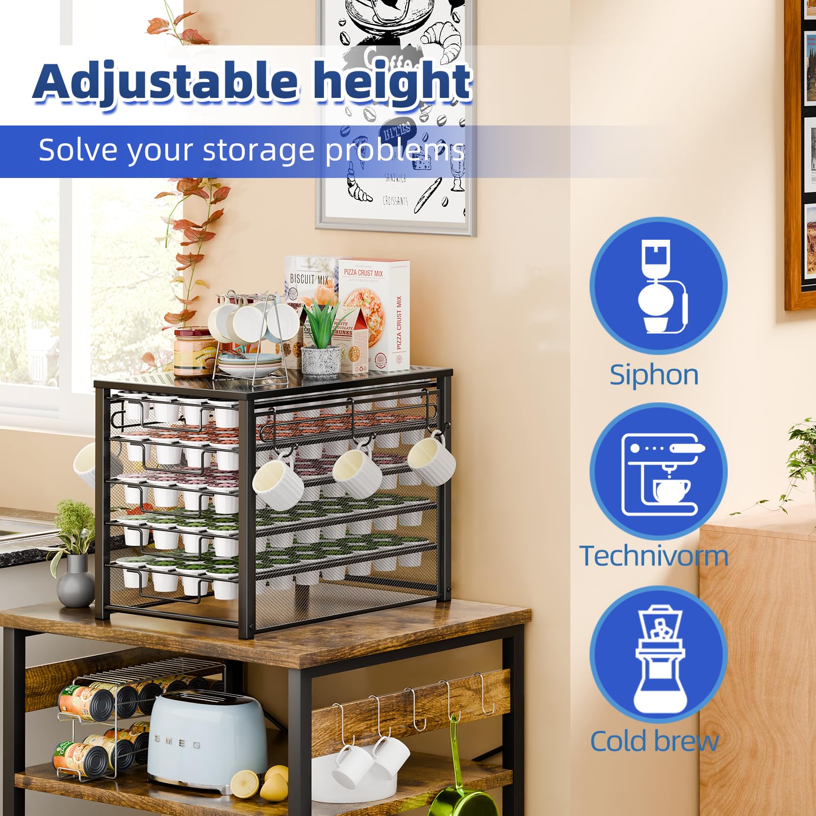 Simple Trending with baked enamel finish resists corrosion for long-lasting use.