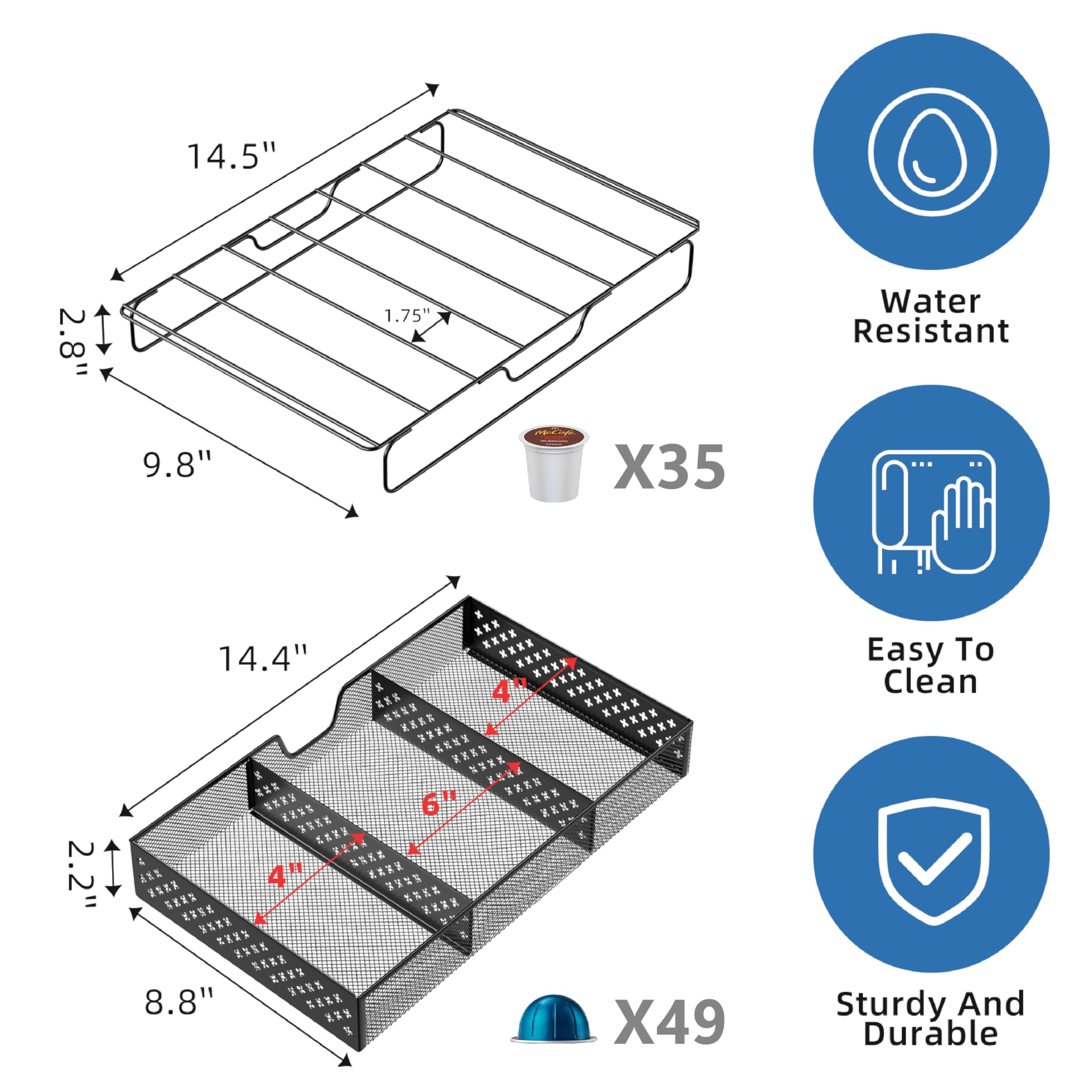 Simple Trending top view highlighting two-tier design and storage