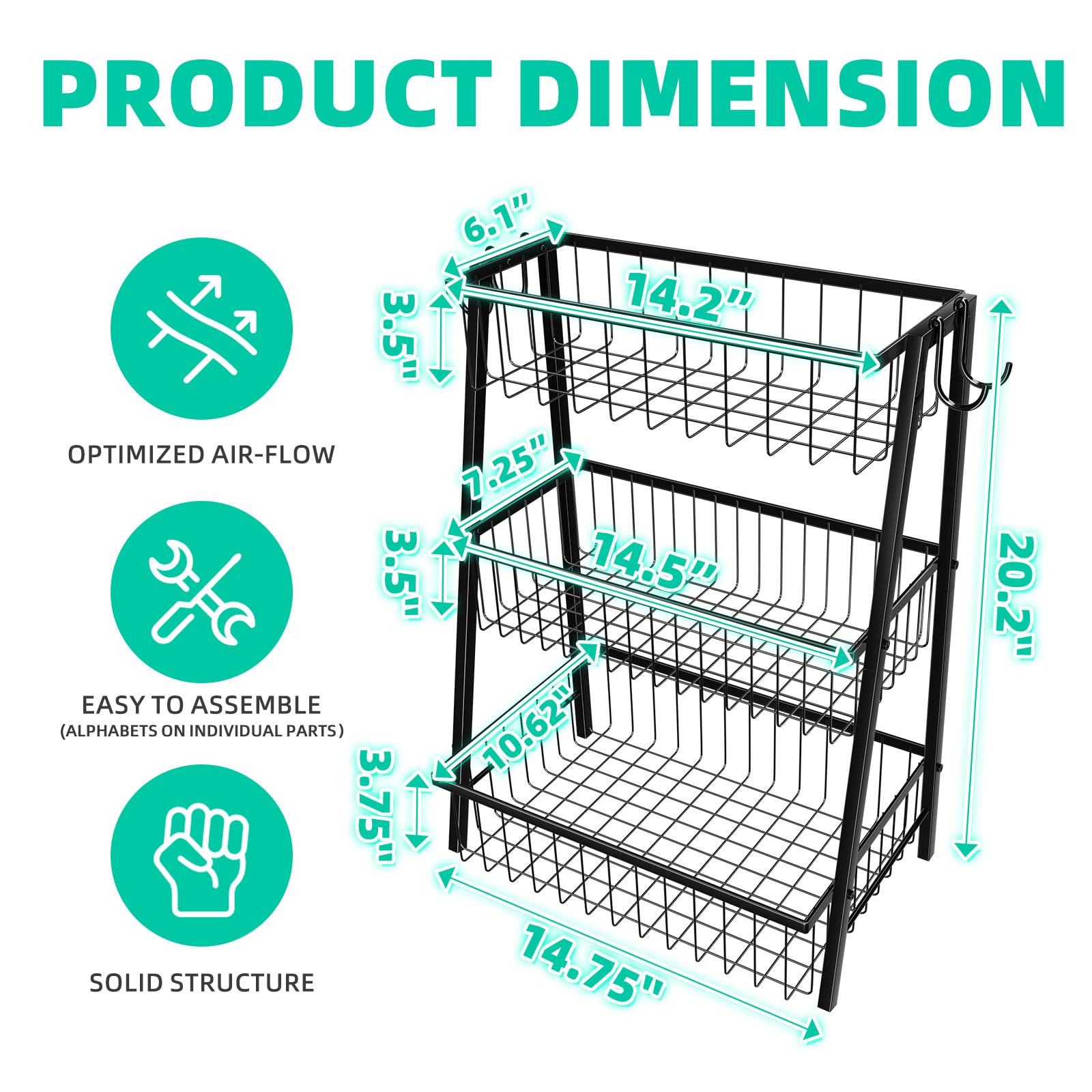 Simple Trending countertop organizer is easy to assemble and ready to use.