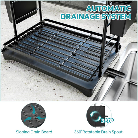 Simple Trending dish drying rack in a tidy kitchen setup for everyday use.