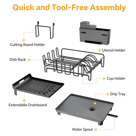 Simple Trending removable components allow flexible arrangement to suit different dishware and utensils.