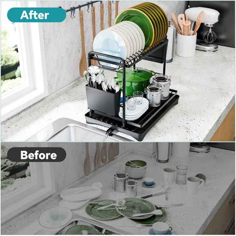 Simple Trending dish drying rack rust proof materials ensuring long lasting kitchen organization.