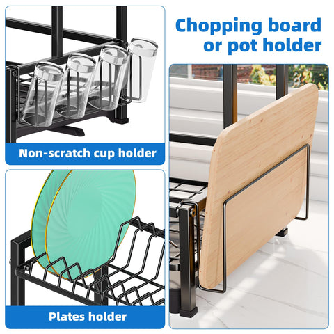Simple Trending dish drying rack top view emphasizing compact footprint
