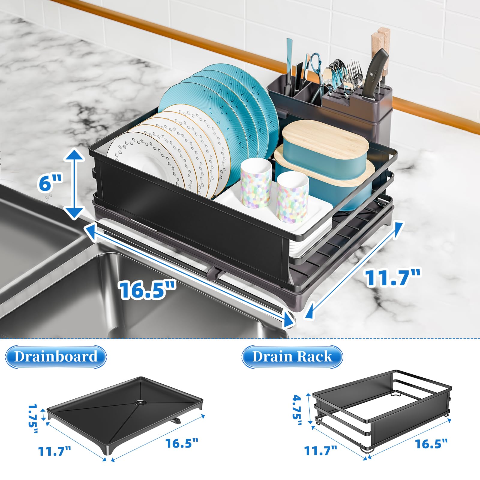 Simple Trending dish rack with easy installation guide for quick setup