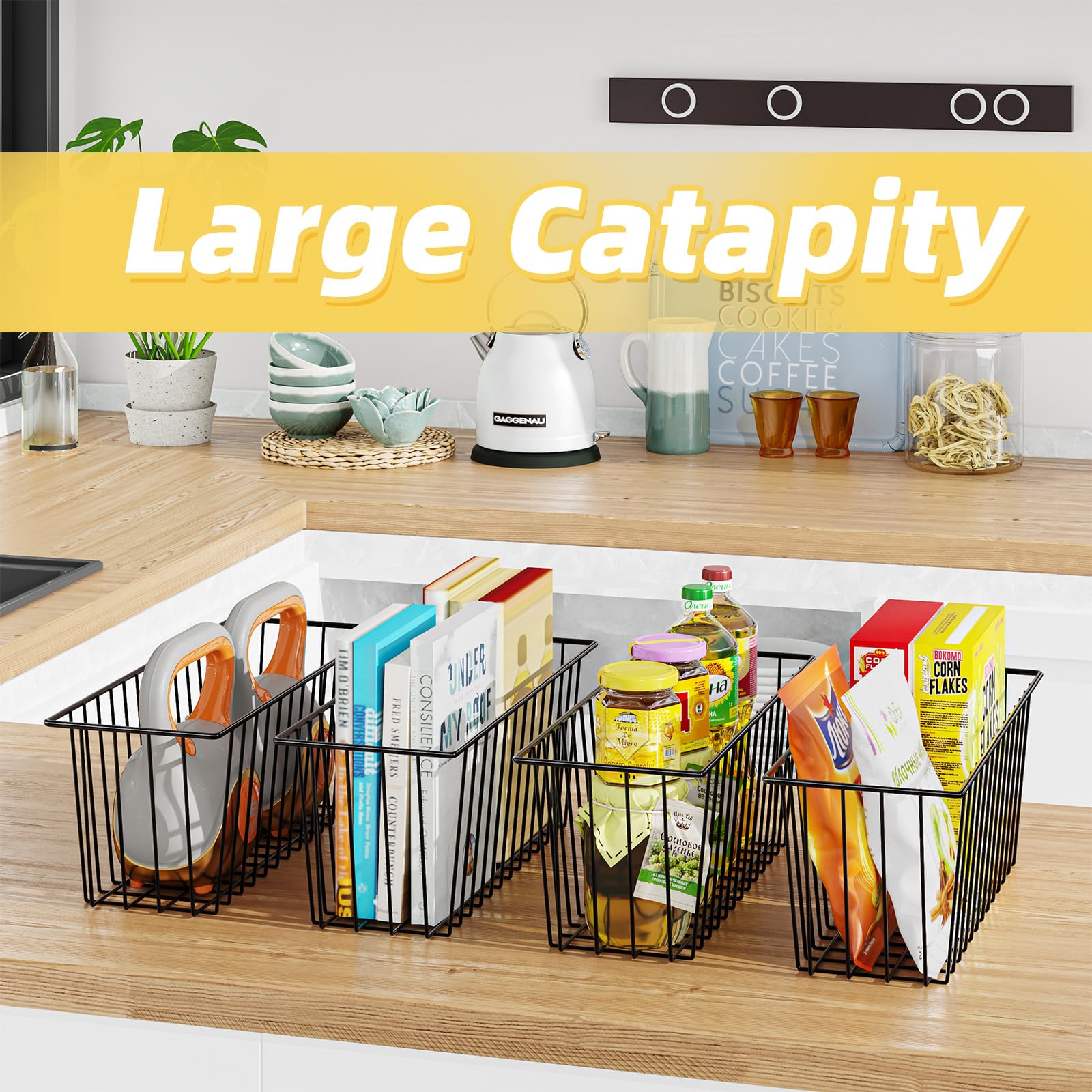 Garage workspace with Simple Trending baskets holding small tools.
